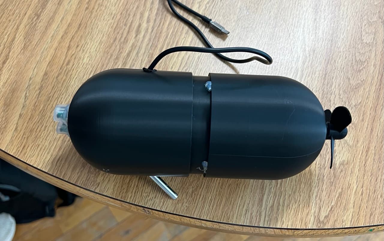 nemo mini submarine prototype on a table